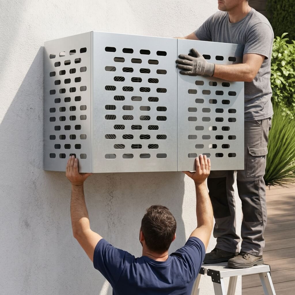 Cache climatiseur galvanisé